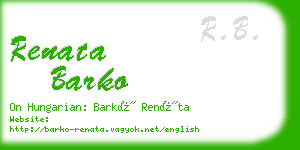 renata barko business card